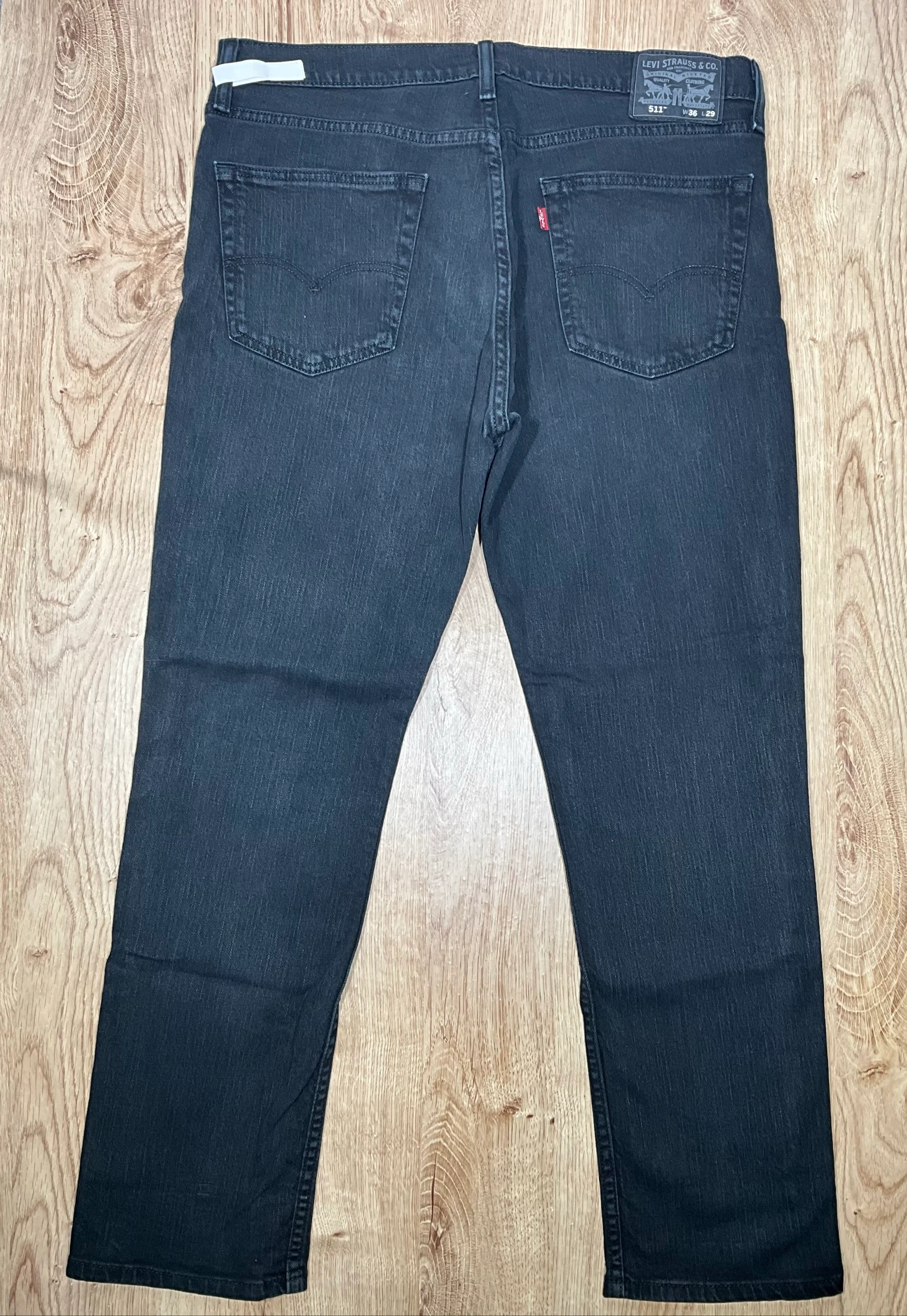 Levi's 511 Slim W36 L29 Casual jean 99% Katoen Zwart Gebleekte lvh 141 – photo 7